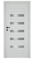Drzwi wewnętrzne - Dre Drzwi Wewnętrzne Z Szybą Fosca 3 Okleina Jasna Szara Mat - miniaturka - grafika 1