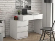 Biurka dla dzieci - Biurko szkolne białe z szufladami do pokoju młodzieżowego - miniaturka - grafika 1
