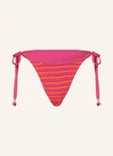 Stroje kąpielowe - Seafolly Dół Od Bikini Trójkątnego Mesh Effect pink - miniaturka - grafika 1