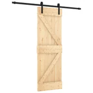 Drzwi wewnętrzne - Drzwi przesuwne z osprzętem, 70x210 cm, lite drewno sosnowe  8721012080386 - miniaturka - grafika 1