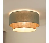 Lampy sufitowe - Duolla - Lampa sufitowa BOHO 1xE27/15W/230V śr. 45 cm zielona/brązowa - miniaturka - grafika 1