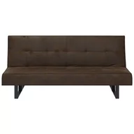 Sofy i kanapy - Beliani Sofa z funkcją spania tapicerowana brązowa 189 cm DERBY mała - miniaturka - grafika 1