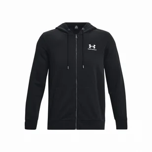 Męska bluza Under Armour Essential Fleece FZ Hood Rozmiar: XXL / Kolor: czarny - Bluzy sportowe męskie - miniaturka - grafika 1