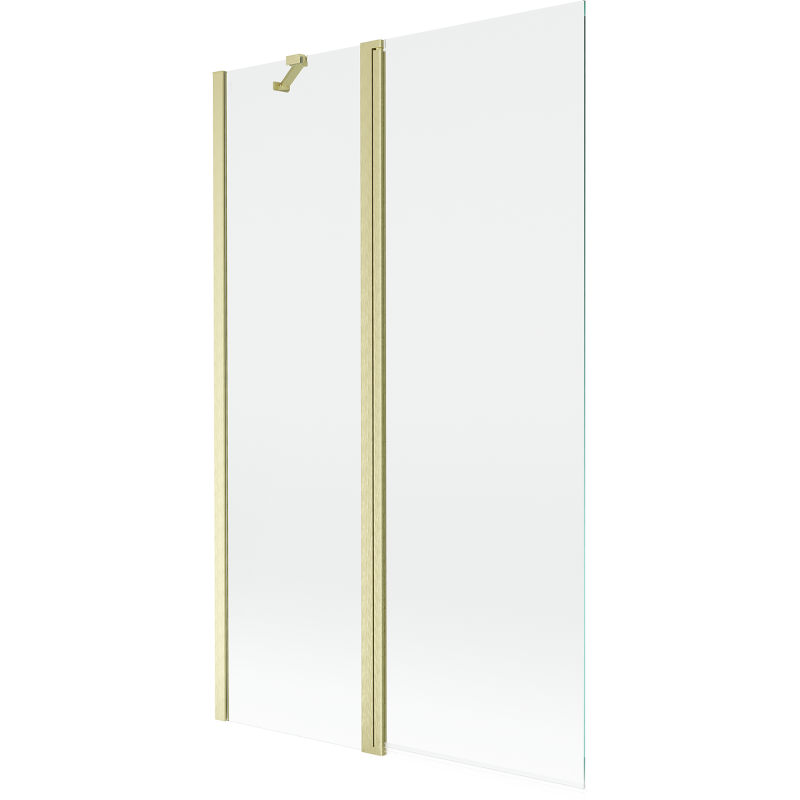 Mexen Mist parawan nawannowy 2-skrzydłowy 110 x 150 cm, transparent, złoty szczotkowany - 8A9-110-011-55-00
