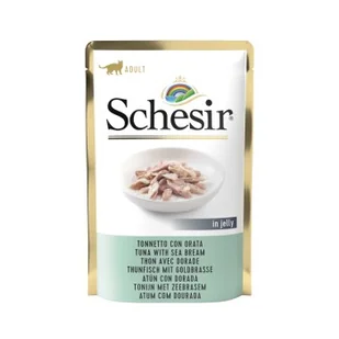 Schesir Adult 20 x 85 g Tuńczyk z doradą - Mokra karma dla kotów - miniaturka - grafika 1