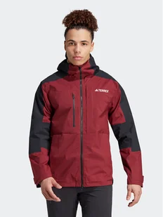 adidas Kurtka outdoor Terrex Xploric RAIN.RDY Hiking IB4266 Bordowy Regular Fit - Odzież trekkingowa męska - miniaturka - grafika 1
