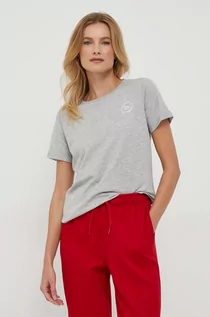 Koszulki sportowe damskie - Pepe Jeans t-shirt Chantal damski kolor szary - grafika 1