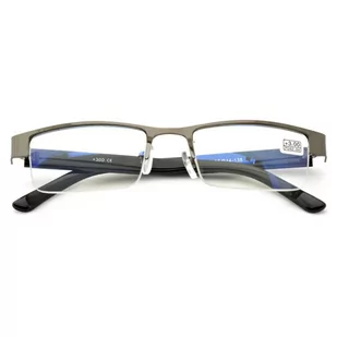 Plusy Okulary do czytania Moc: +2.5 metalowo-żyłkowe ST308 - Okulary korekcyjne, oprawki, szkła - miniaturka - grafika 1