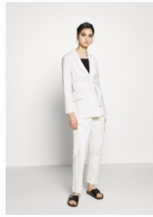 Who What Wear Marynarka Ecru Klasyczna 38 1z9f6_b*