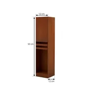 Lampy ogrodowe - Słupek oświetleniowy LED Lucande Oxido, stal corten, kolor rdzawy - miniaturka - grafika 1