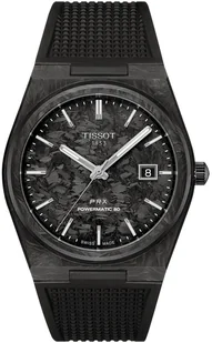 Zegarek Zegarek Tissot T137.907.97.201.00 PRX Powermatic 80 Carbon 40mm - Zegarki męskie - miniaturka - grafika 1