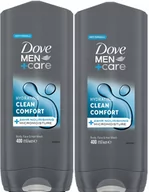 Żele pod prysznic dla mężczyzn - Dove Clean Comfort, Żel pod prysznic, 2 x 250 ml - miniaturka - grafika 1