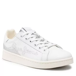 Sneakersy damskie - Sneakersy PEPE JEANS - Milton Mix PLS31307 Silver 934 - grafika 1