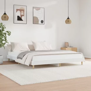 Rama łóżka, biała, 120x200 cm, materiał drewnopochodny Lumarko! - Łóżka - miniaturka - grafika 1