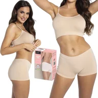 Majtki damskie - Szorty Gatta Short Viki bezszwowe, natural, L - miniaturka - grafika 1