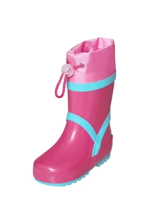 Buty dla dziewczynek - Kalosze dziecięce kauczukowe ocieplane - różowe - grafika 1