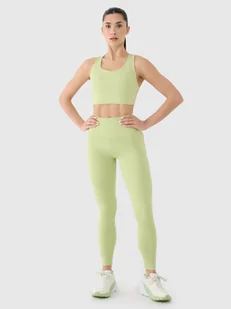 Damskie legginsy treningowe 4F 4FRSS25TFTIF306 - zielone - Legginsy - miniaturka - grafika 1