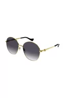 Okulary przeciwsłoneczne - Gucci okulary przeciwsłoneczne damskie kolor złoty - miniaturka - grafika 1
