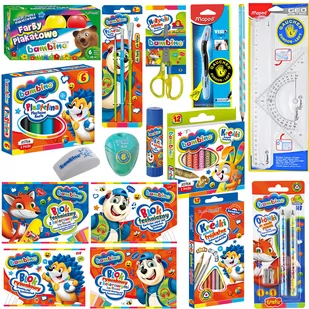 WYPRAWKA SZKOLNA XL DLA LEWORĘCZNYCH BAMBINO 22 ELEMENTY - Przybory szkolne - miniaturka - grafika 1