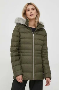 Tommy Hilfiger kurtka puchowa damska kolor zielony zimowa - Kurtki damskie - miniaturka - grafika 1