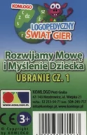 Gry karciane - Komlogo Komlogo, karty logopedyczne, Rozwijamy mowę i myślenie dziecka, Ubranie część 1 - miniaturka - grafika 1