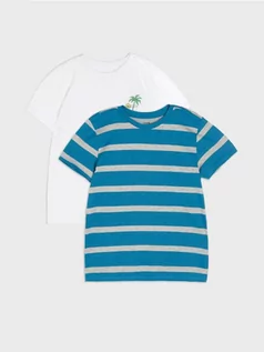Koszulki dla chłopców - Sinsay - Koszulki 2 pack - biały - grafika 1