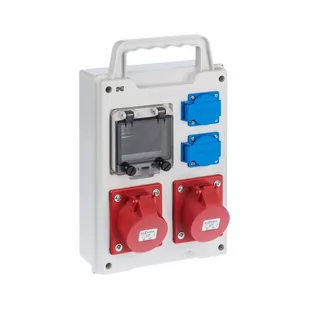 Tarel ELEKTRO - PLAST siłowa RS 1 / 4 6211 - 00 / 2 X 2P + Z 2 X 3P + N + Z 16A ELEKTRO - PLAST - Rozdzielnie elektryczne - miniaturka - grafika 1