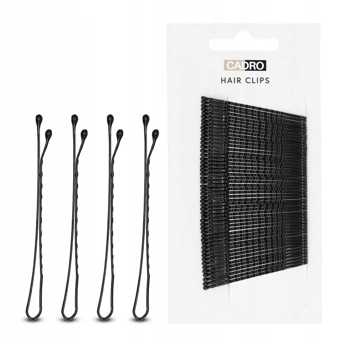 Wsuwki do włosów czarne komplet 50 sztuk 5 cm klasyczne bez niklu