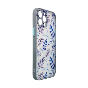 Design Case etui do iPhone 12 Pro Max pokrowiec w kwiaty ciemnoniebieski - Etui i futerały do telefonów - miniaturka - grafika 3