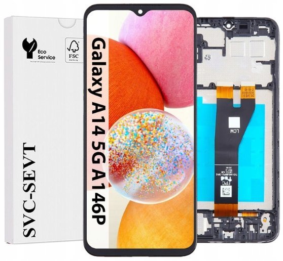 UTS-Group Wyświetlacz Do Samsung Galaxy A14 5G A146P Ramka Oryginał LCD Ekran