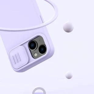 Nillkin CamShield Magnetic Silicone Case etui iPhone 14 Plus magnetyczny MagSafe pokrowiec z osłoną na aparat fioletowy - Etui i futerały do telefonów - miniaturka - grafika 18