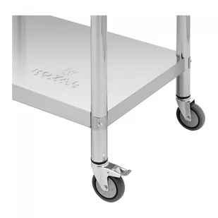 Stół ze stali nierdzewnej na kółkach - 60 x 90 cm - 145 kg ROYAL CATERING 10012816 RCAT-90/60-W - Meble gastronomiczne - miniaturka - grafika 4