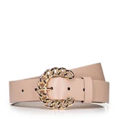 Paski - Damski pasek skórzany z klamrą w kształcie podkowy - miniaturka - grafika 1