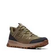 Półbuty męskie - Clarks Atl Trek Run Gore-Tex [Dark Olive] - Rozmiar 43 - miniaturka - grafika 1