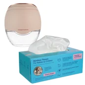 Laktatory - Zestaw Canpol Babies, laktator elektryczny, bezprzewodowy, muszlowy, bez użycia rąk, 20/100, 1 sztuka + chusteczki bambusowe dla niemowląt i dzieci, 100 sztuk za 1 grosz - miniaturka - grafika 1