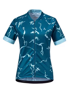 Koszulki sportowe damskie - Schöffel Koszulka kolarska "Vertine" w kolorze morskim - grafika 1