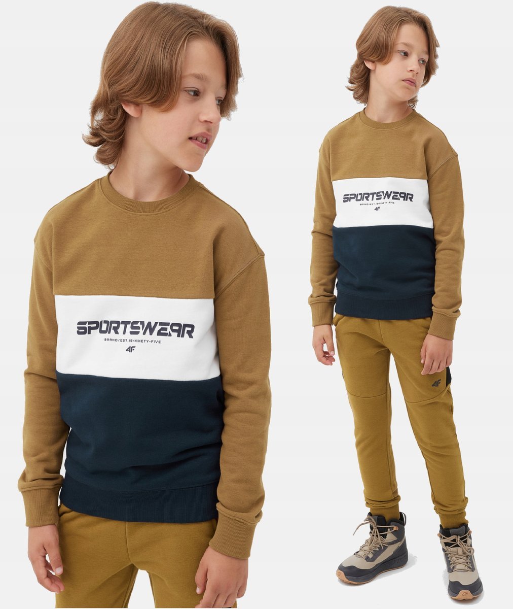 4F Bluza Chłopięca Dresowa Sportowa Nierozpinana