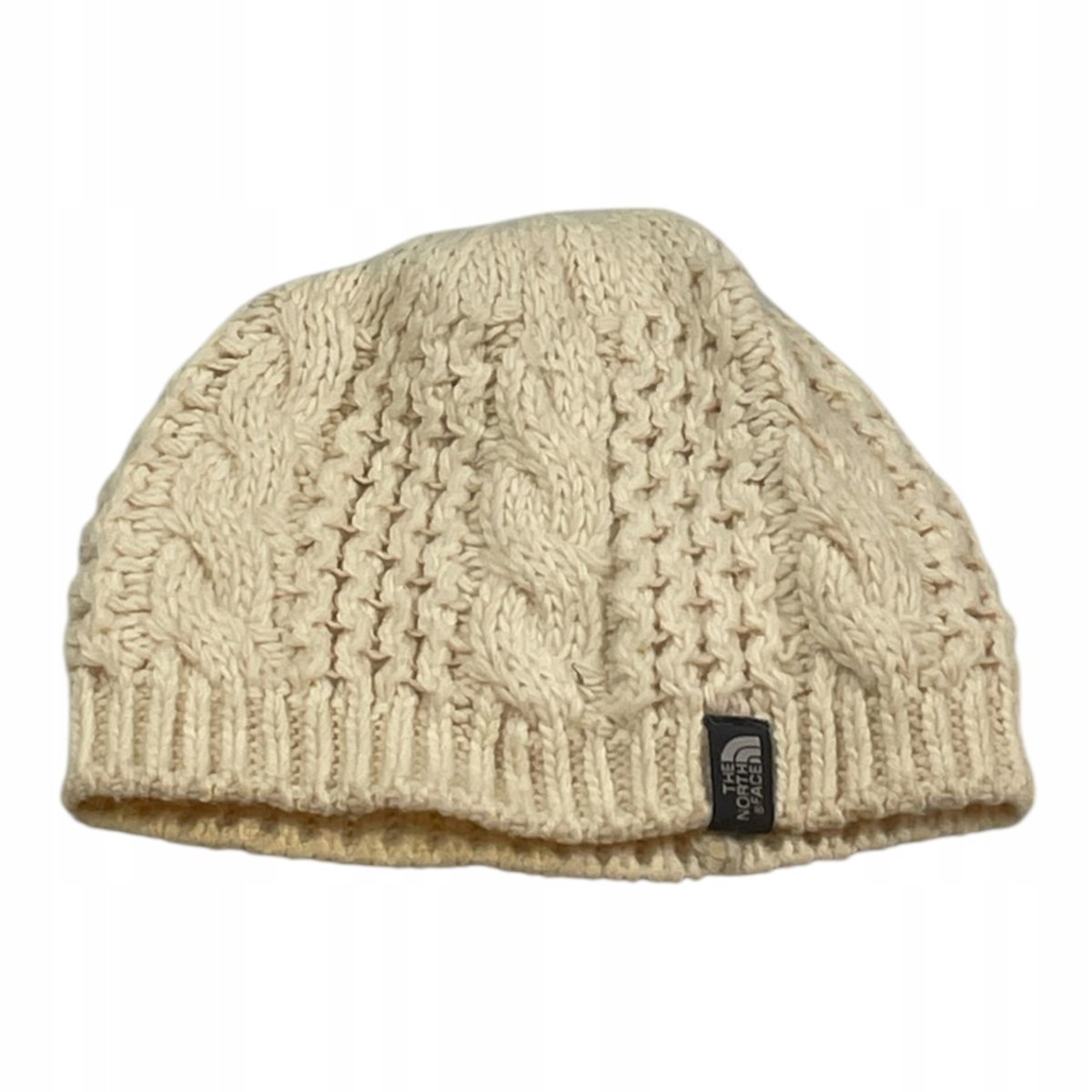 The North Face czapka dziewczęca zimowa kremowa ciepła beanie