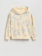 Bluzy dla dziewczynek - Reserved - Bluza z nadrukiem - kremowy - miniaturka - grafika 1