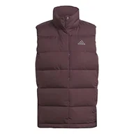 Kurtki damskie - adidas Damska kurtka (Down) Helionic Down Vest, Shadow Maroon, HE1456, XL - miniaturka - grafika 1
