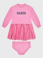 Sukienki i spódniczki dla dziewczynek - Guess Sukienka codzienna A3RK08 KA6V0 Różowy Regular Fit - miniaturka - grafika 1