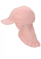 Czapki damskie - Sterntaler Dziewczęca czapka z daszkiem z ochroną karku Glace kapelusz przeciwsłoneczny, delikatny róż, 47 - miniaturka - grafika 1