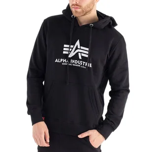 Bluza Alpha Industries Basic Hoody 17831203 - czarna - Bluzy męskie - miniaturka - grafika 1