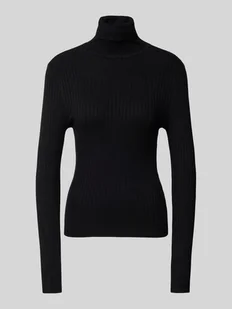 Sweter z dzianiny z golfem model ‘KAROL’ - Swetry damskie - miniaturka - grafika 1