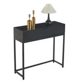 Biurka - Konsola OMEGA z kolorze czarnym z czarnymi elementami - miniaturka - grafika 1