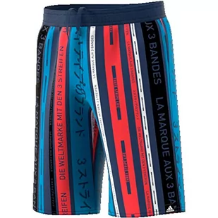 Adidas Ya Aop kostium kąpielowy dla dzieci, uniseks niebieski Indtec 152 (11/12 Jahre) - Kąpielówki dla chłopców - miniaturka - grafika 1