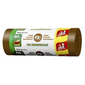Worki na śmieci - JAN Worki do segregacji Niezbędny 60l a16 brąz - miniaturka - grafika 1