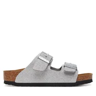 Buty dla dziewczynek - Klapki Birkenstock Arizona Kids 1030477 Srebrny - miniaturka - grafika 1