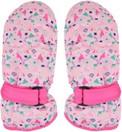 Rękawiczki dla dzieci - Zimowe rękawiczki dla dziewczynki jednopalczaste Noviti RN047-G-01Różowe - miniaturka - grafika 1