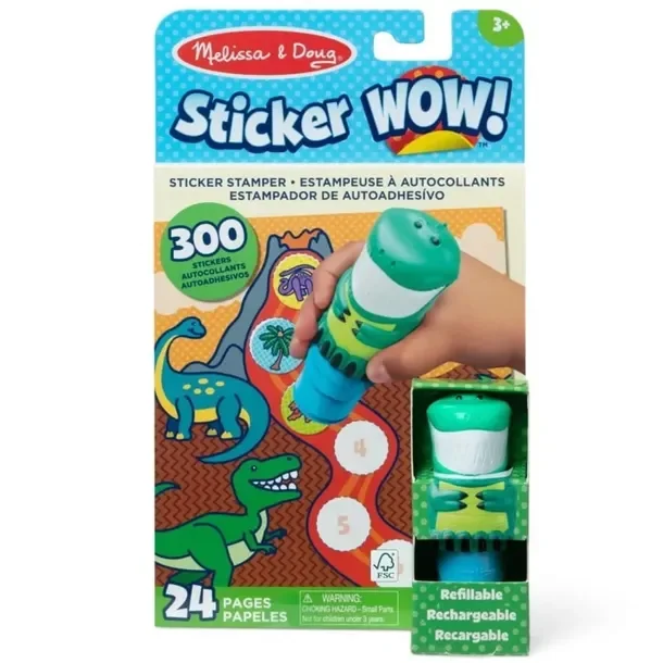 MELISSA & DOUG Stempelki z naklejkami STICKER WOW Dinozaur